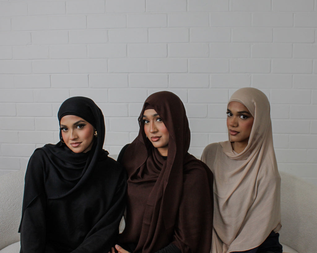 MODAL SCARF SET - BLACK