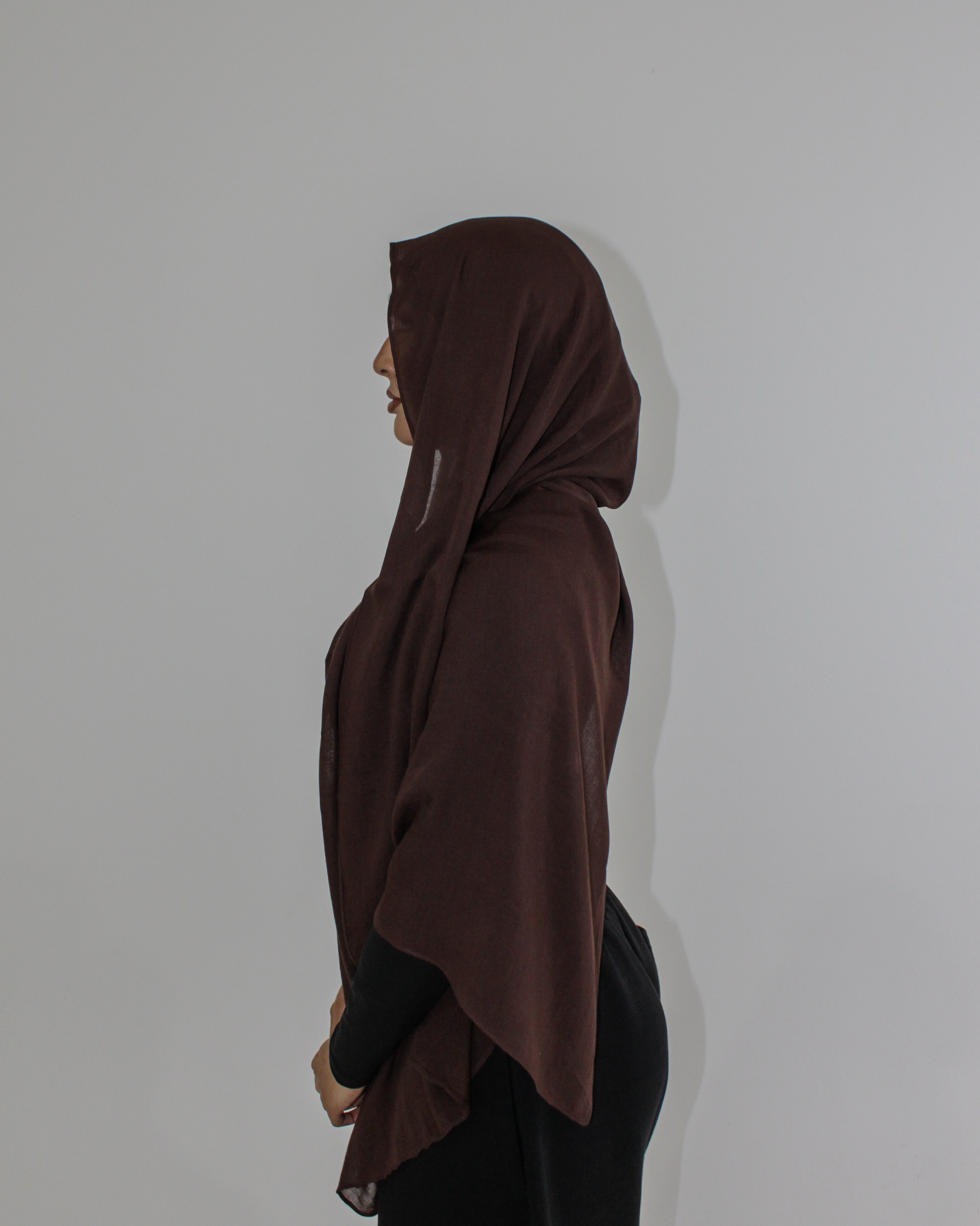 MODAL SCARF SET - CHOCOLATE