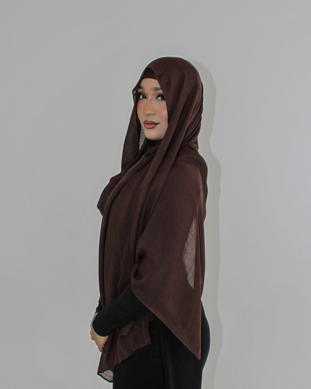 MODAL SCARF SET - CHOCOLATE