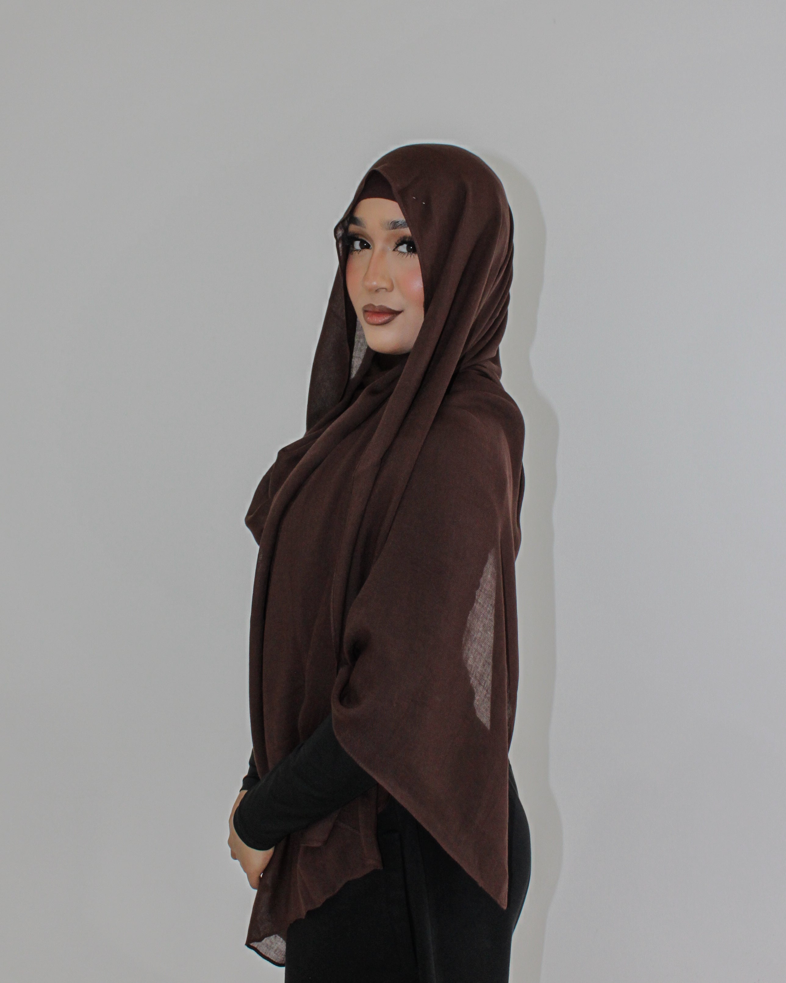 MODAL SCARF SET - CHOCOLATE