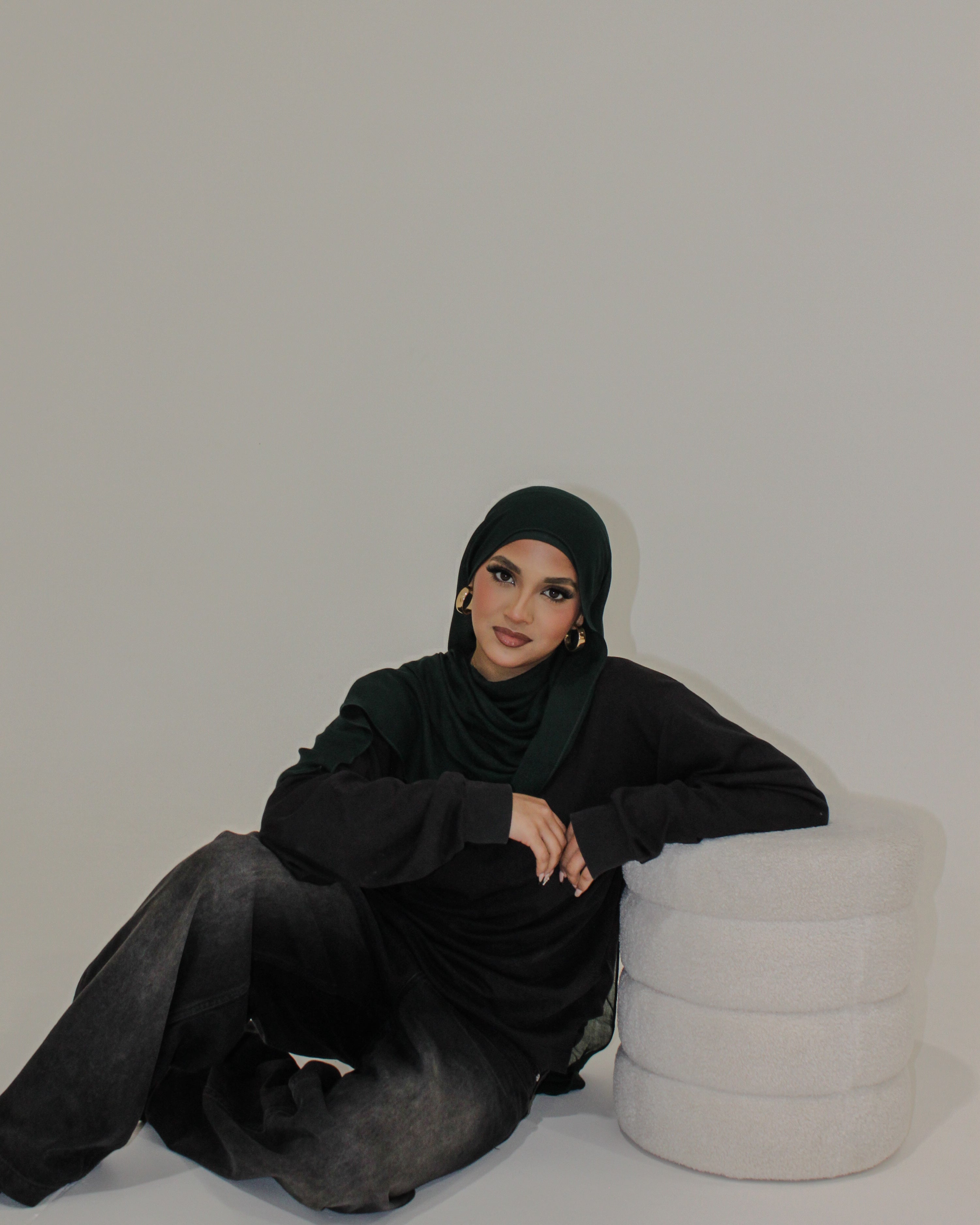 MODAL SCARF SET - FOREST GREEN